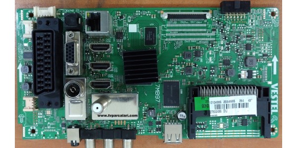 17MB97, 23348965, 23348966, VES430UNEL-2D-U01, TELEFUNLEN 43TF6060 43" SMART LED TV, REGAL 43R6080F 43" SMART LED TV, MAIN BOARD